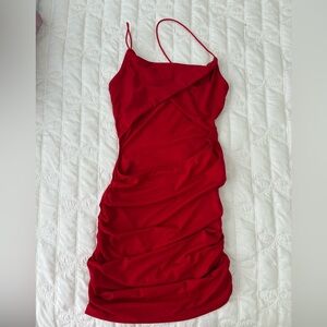 Red Cutout Bodycon Mini Dress - Women's